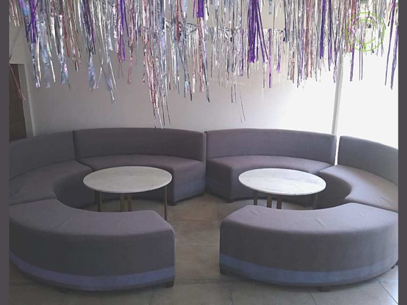Renta Sala Lounge Redonda Gris