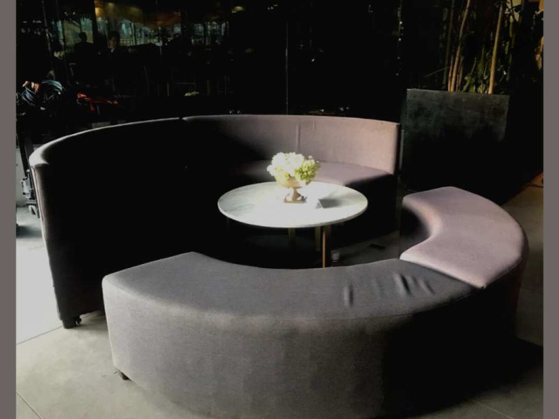 Renta Sala Lounge Redonda Gris