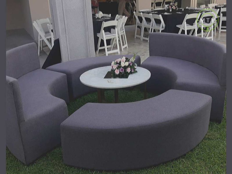 Renta Sala Lounge Redonda Gris