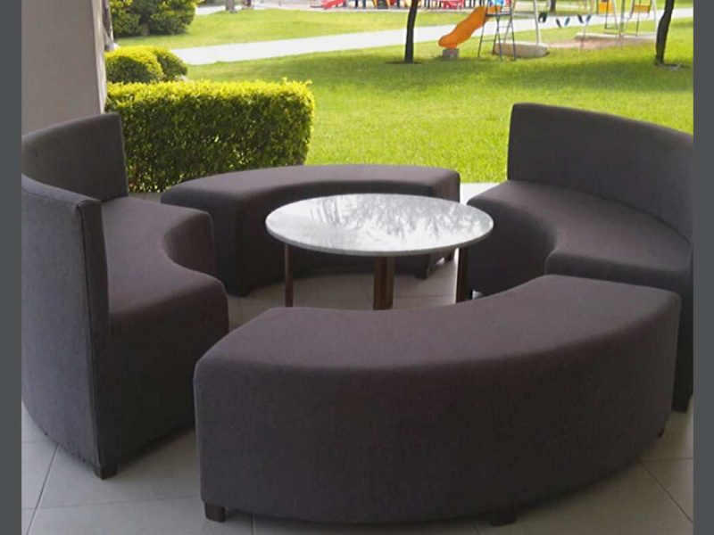 Renta Sala Lounge Redonda Gris