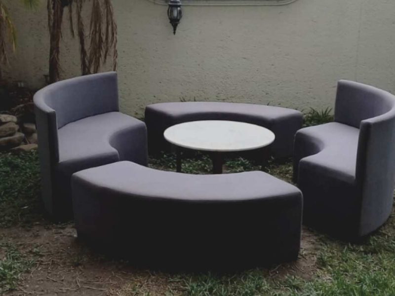 Renta Sala Lounge Redonda Gris
