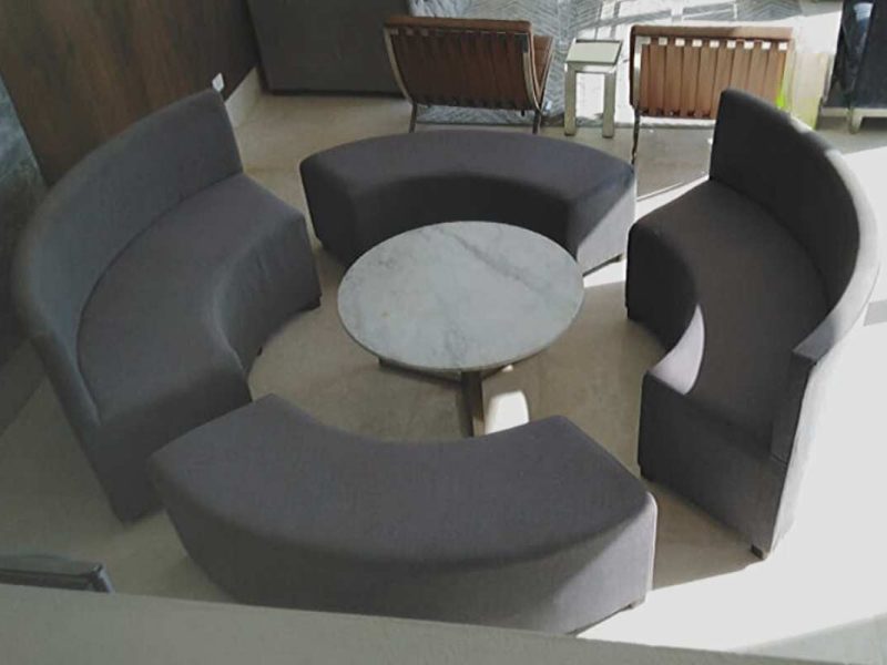 Renta Sala Lounge Redonda Gris