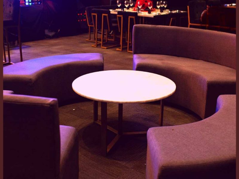 Renta Sala Lounge Redonda Gris