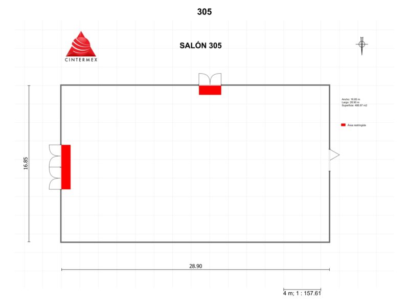 Renta de Salón 305 en Cintermex