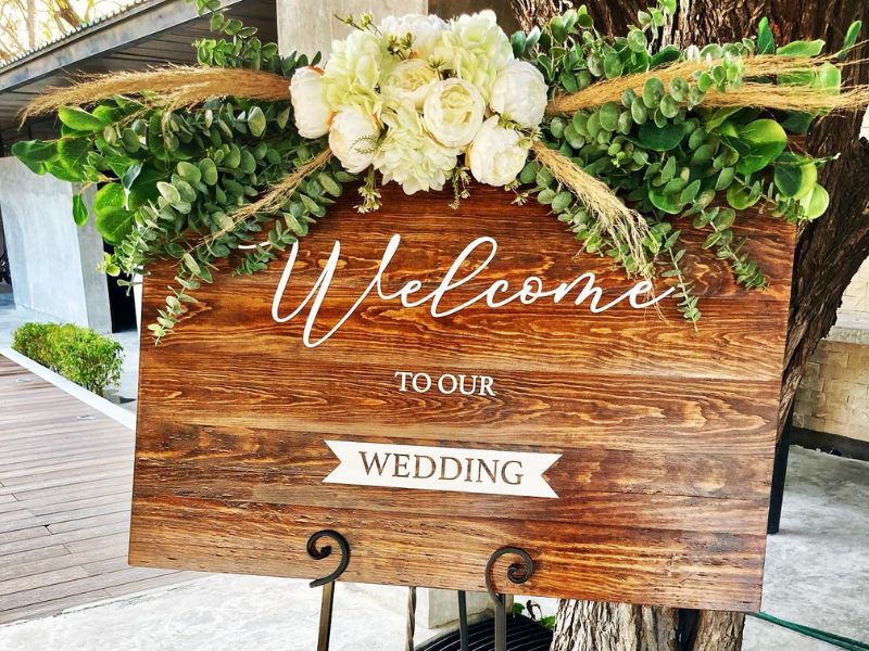 Cuadro de Bienvenida "Welcome to our Wedding"