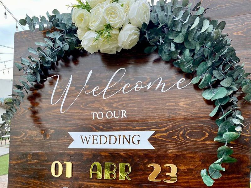 Cuadro de Bienvenida "Welcome to our Wedding"