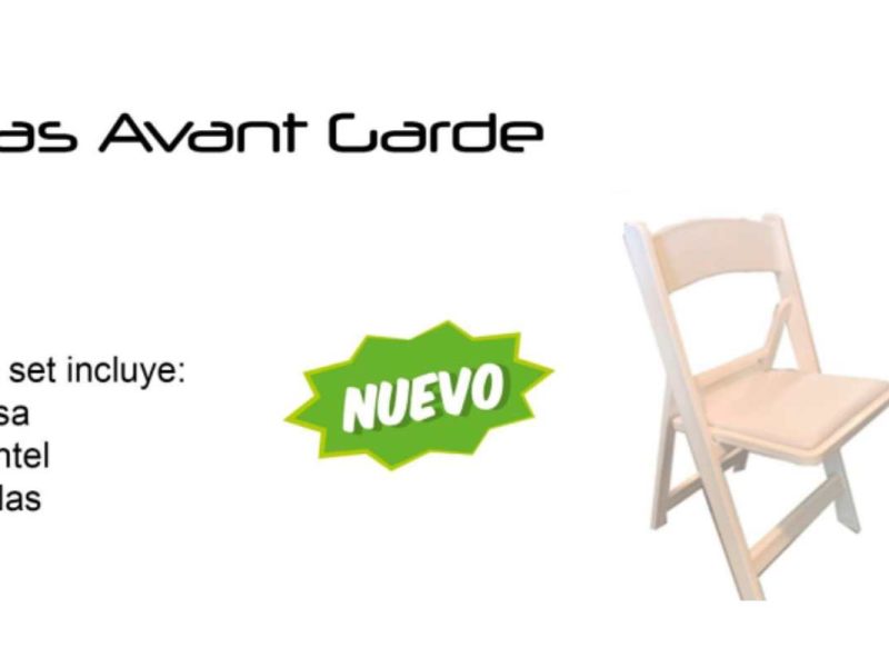 Renta de Mesas (Incluyen 10 Sillas Banqueteras o Avant Garde y Mantel)