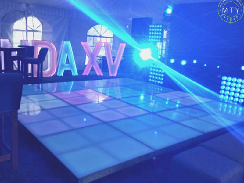 Renta de Pista de Baile de Acrílico Iluminada