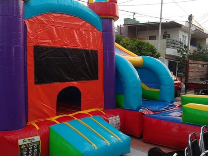 Renta de Inflable American Combo Seco y Acuático