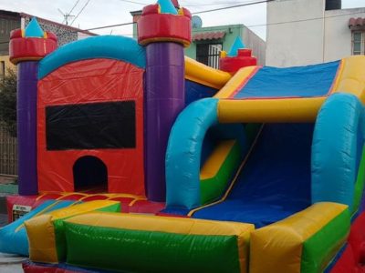 Renta de Inflable American Combo Seco y Acuático