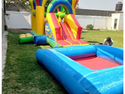 Renta de Inflable Escalador con alberca
