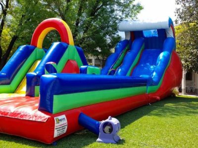 Renta de Inflable Tobogán Mega red