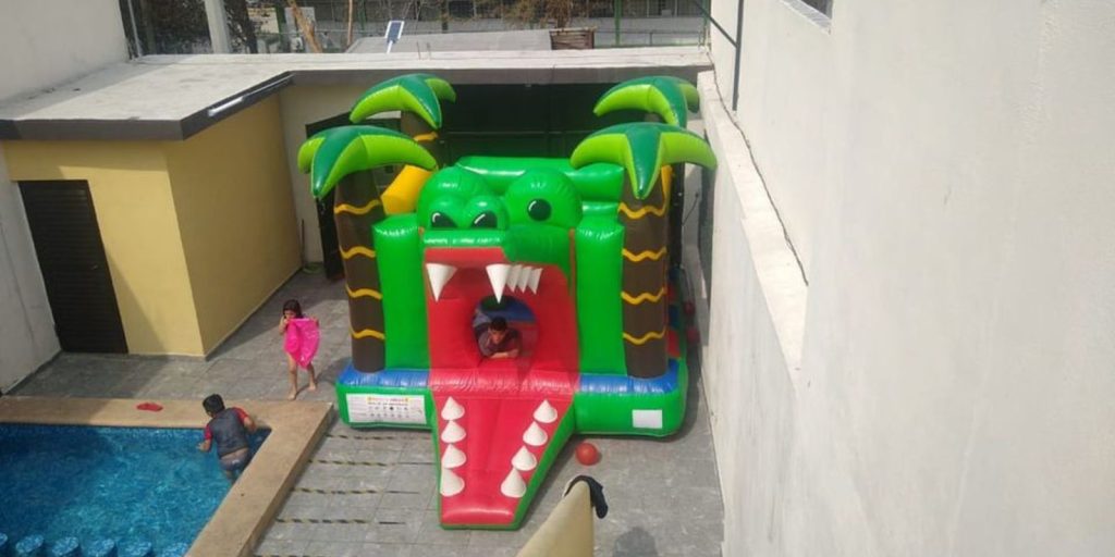 Renta de Inflable Cocodrilo