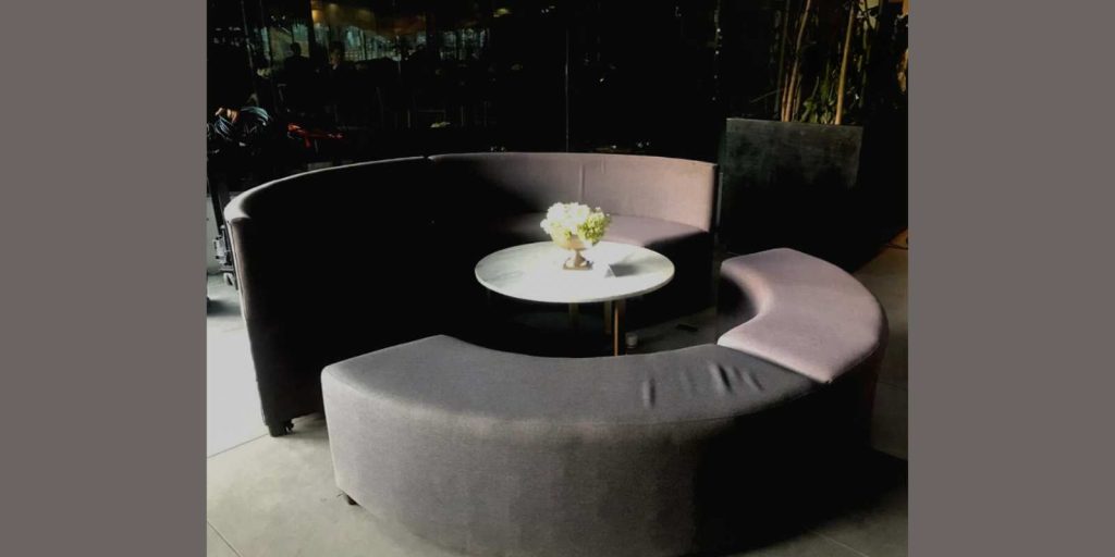 Renta Sala Lounge Redonda Gris