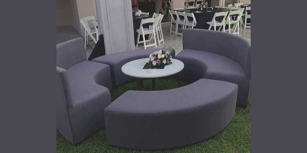 Renta Sala Lounge Redonda Gris