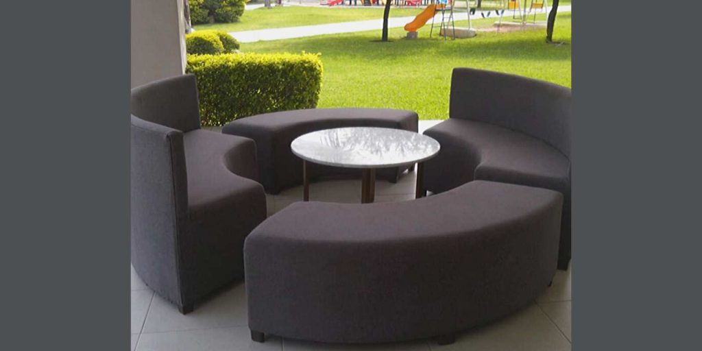 Renta Sala Lounge Redonda Gris