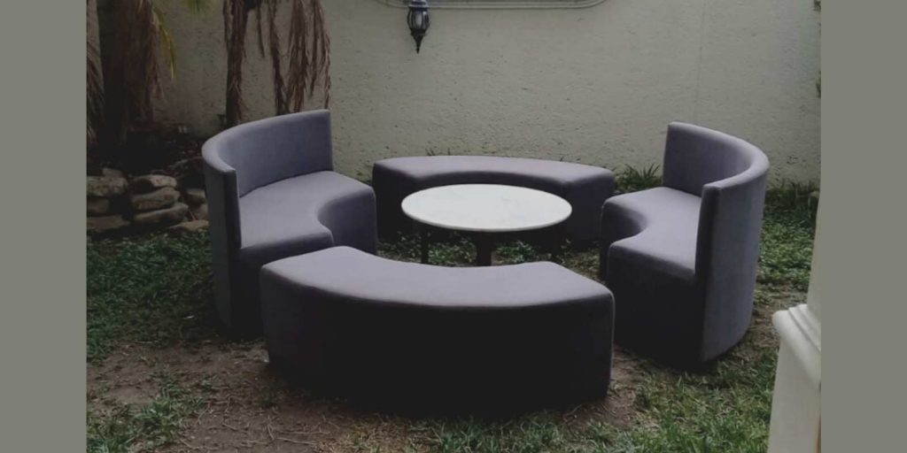 Renta Sala Lounge Redonda Gris