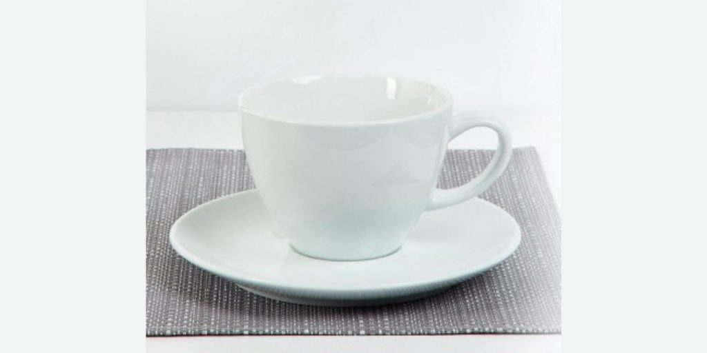 Renta de Taza con Plato Cafetero Blanco en Saltillo