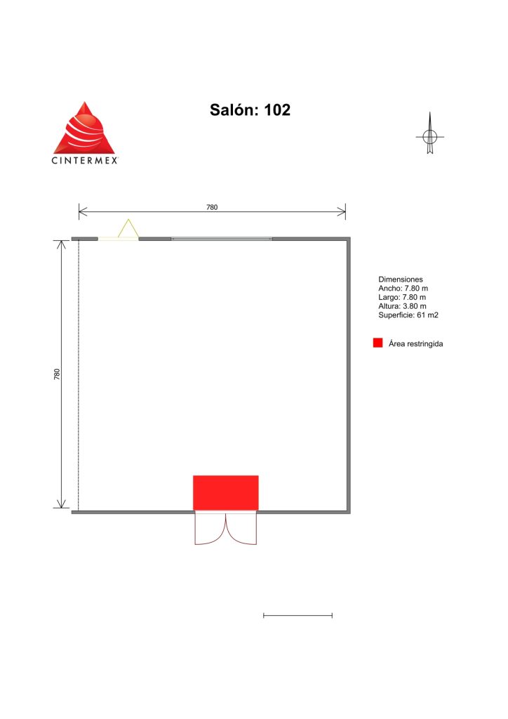 Renta de Salón 102 para conferencias en Cintermex