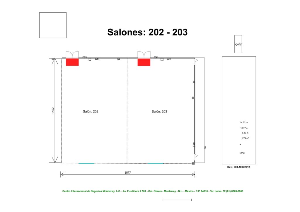 Renta de Salón 202-203 para posadas en Cintermex