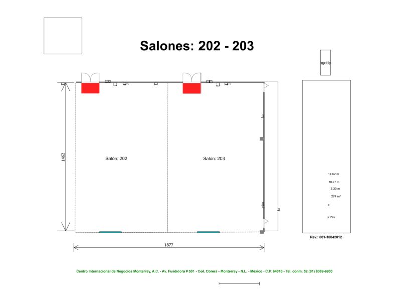 Renta de Salón 202-203 para posadas en Cintermex