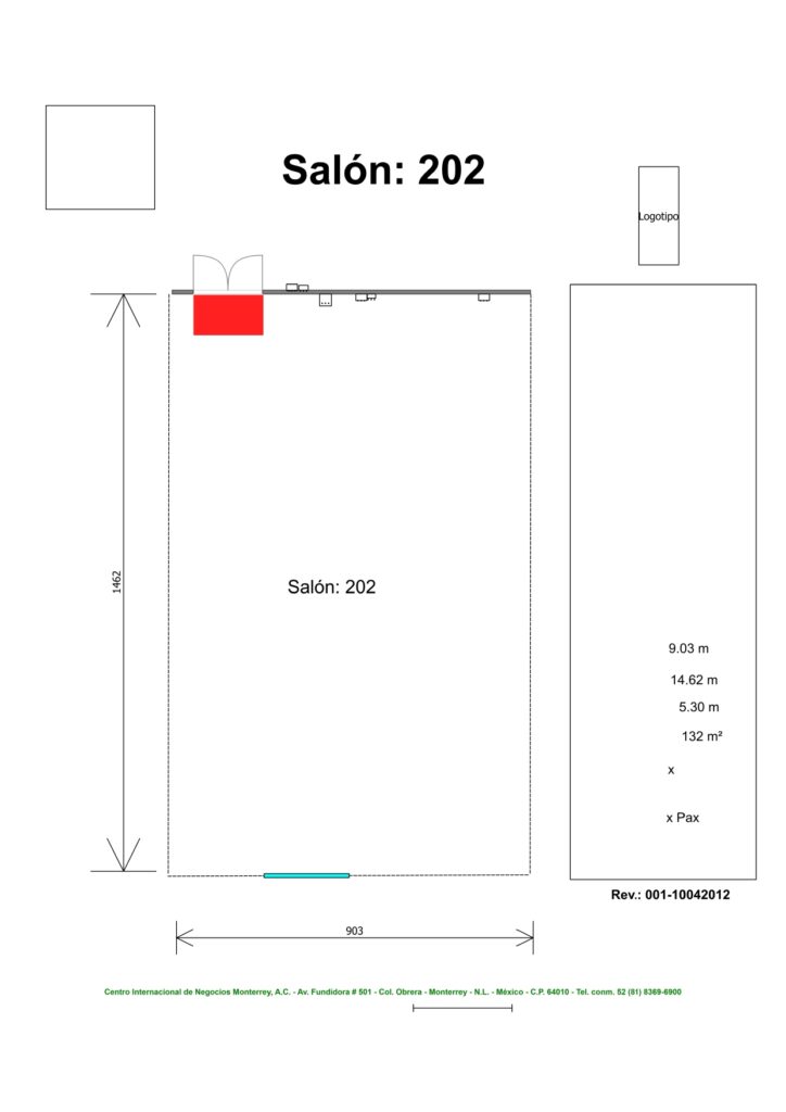 Renta de Salón 202 para posadas en Cintermex