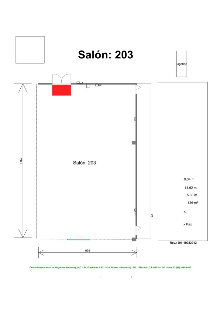 Renta de Salón 203 para posadas en Cintermex