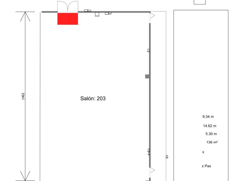 Renta de Salón 203 para posadas en Cintermex