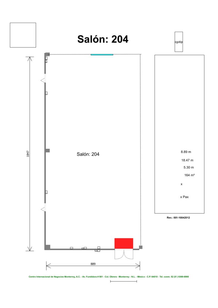 Renta de Salón 204 para posadas en Cintermex