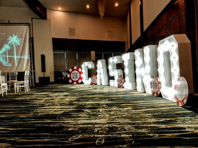 Decoración para eventos de Tipo Casino