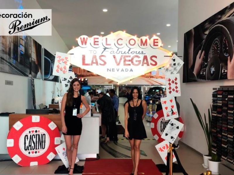 Decoración para eventos de Tipo Casino