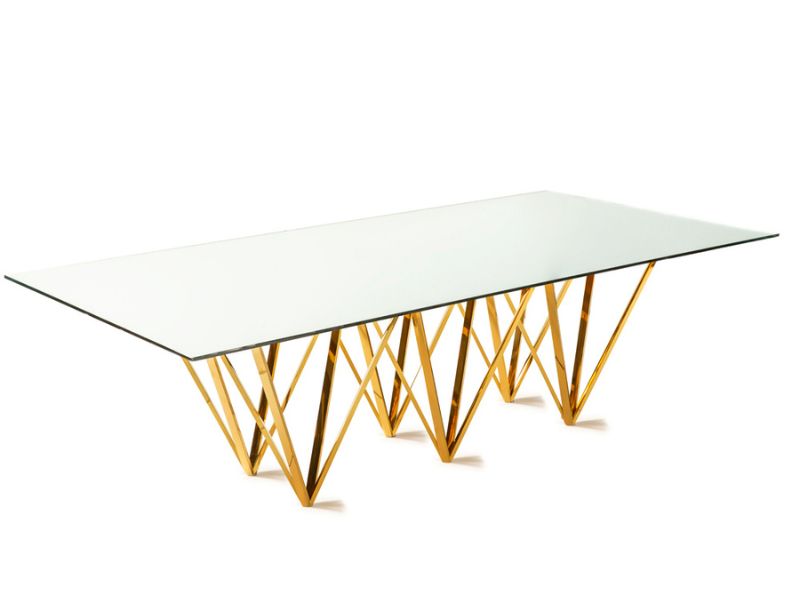 Renta de Mesas de Cristal Línea Kryion para eventos