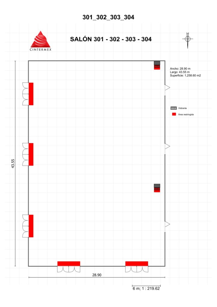 Renta de Salón 301-302-303-304 en Cintermex